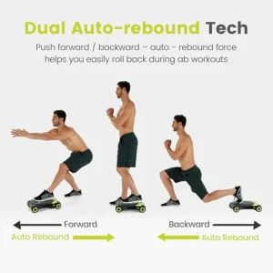 Slide Fit, Ab Roller Board with 4 Wheels, Abdominal Wheel for Core Workout, Ab Exercise Equipment,