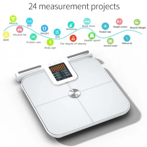 8-Electrode Smart Body Composition Scale-Muscle & Fat Analyzer, Visceral Fat, Bone Mass, Bluetooth,