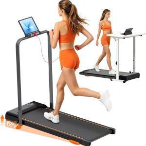 Walking Pad with Incline ,Under Desk Treadmill for Home, Folding, 3.0HP Walking Pad with Handle Bar with Remote Control, with LED Display,330LBS