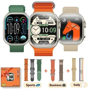 Men Women, 2026 New Smartwatch Waterproof, 2.02" HD Fitness Watch with 100+ Sport Modes, Fitness Tracker Watch with Calls/Messages/Notifications, 7 Watch Bands
