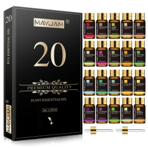 20pcs Kits Gift Box Essential Oil for Diffuser Pure Natural Frankincense Vanilla Lemon Mint Jasmine Tea Tree Oil