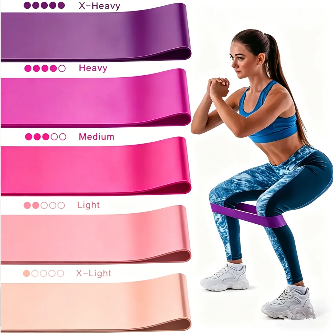 Set of 5 Resistance Exercise Loop Bands - Image 4