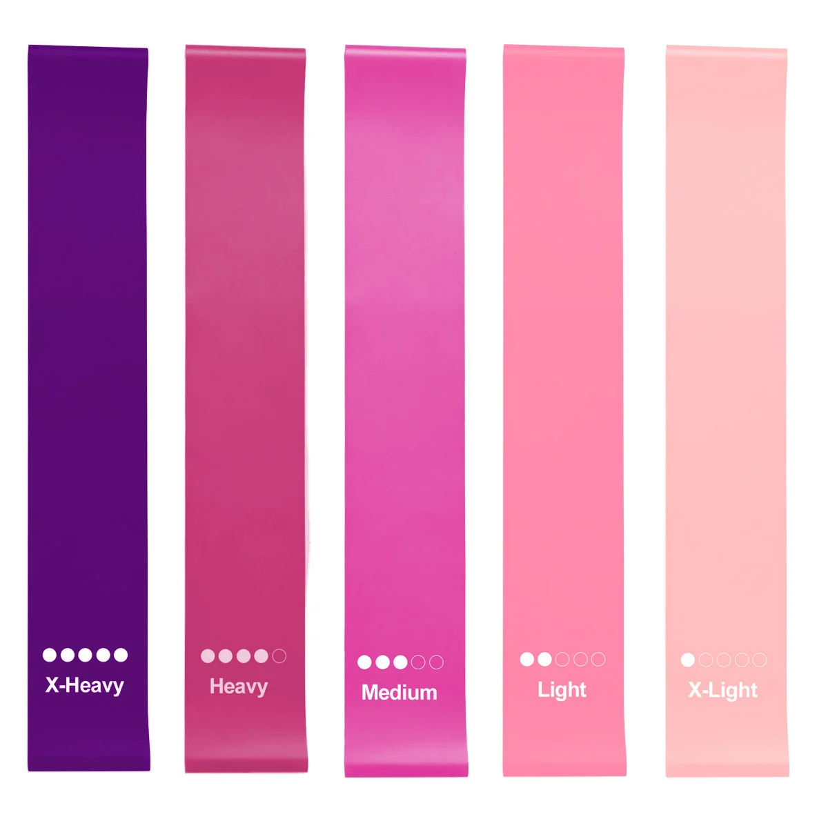 Set of 5 Resistance Exercise Loop Bands - Image 1