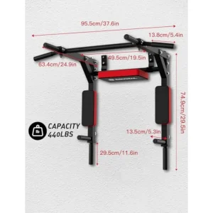 WALL MOUNTED DIP & CHIN UP BAR - Thumbnail Image 5
