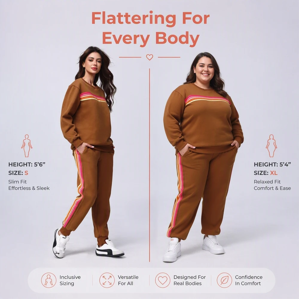 Women's Retro Stripe 2 Piece Sweatsuit - Image 7