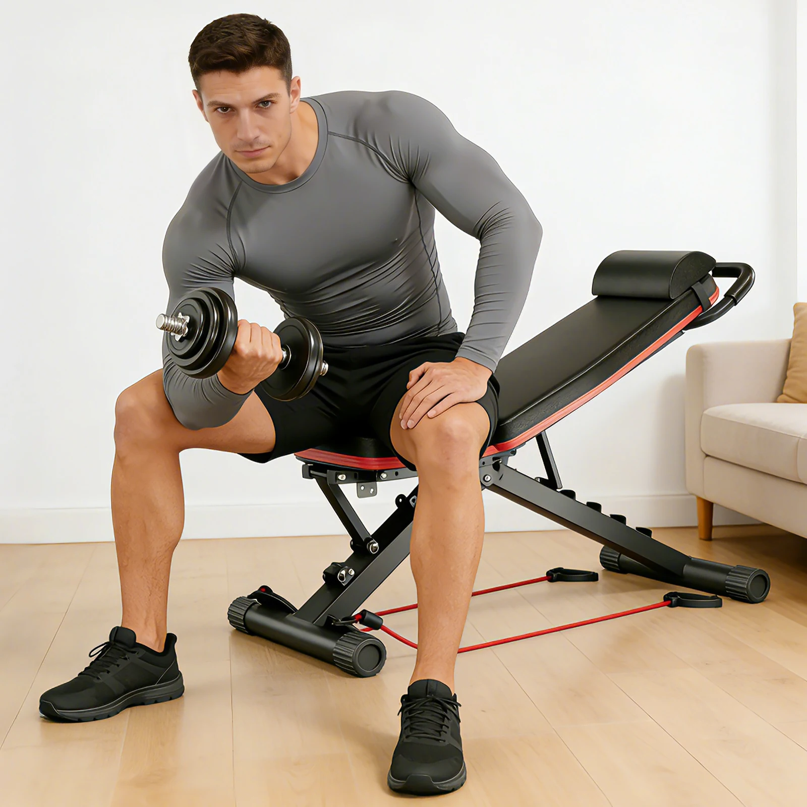 14-in-1 Foldable Dumbbell Bench - Image 4